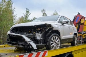 Front damage to an SUV